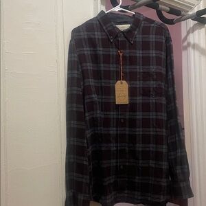 Weatherproof Gray and purple shirt long sleeve